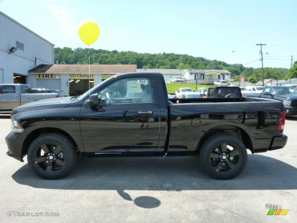 2013 1500 Express Regular Cab 4x4 - Black / Black/Diesel Gray photo #2