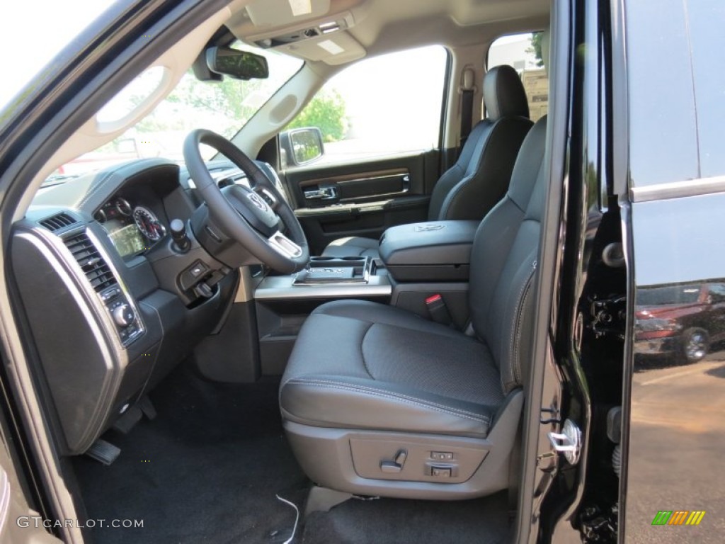Black Interior 2013 Ram 1500 Laramie Crew Cab Photo #82331414