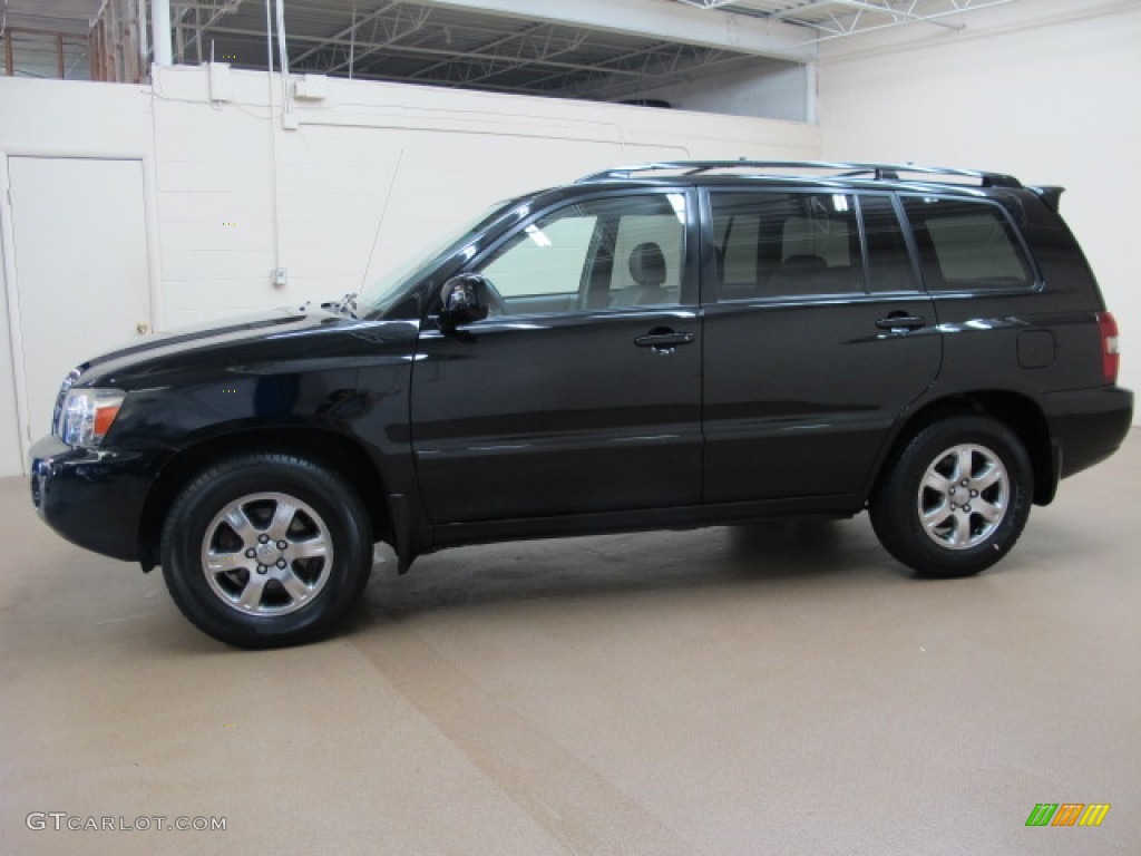 2007 Highlander V6 - Black / Ash Gray photo #4