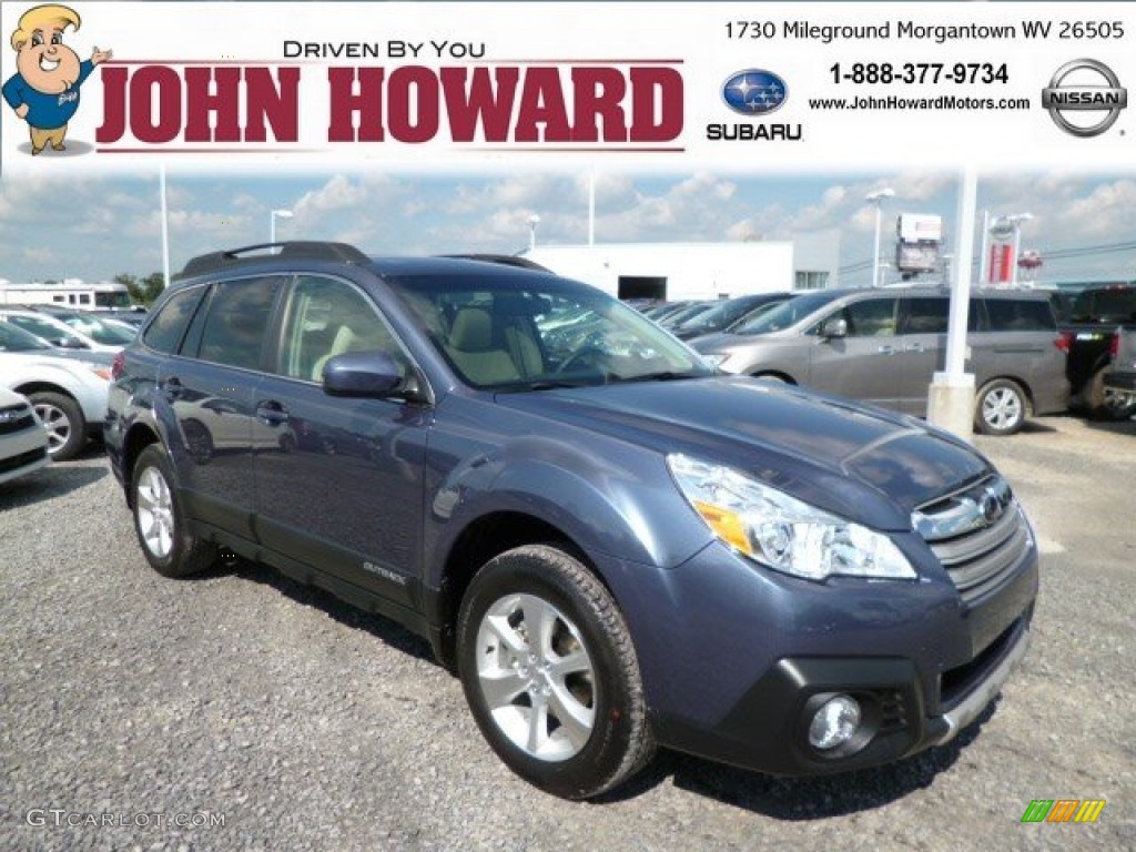 2014 Outback 2.5i Limited - Twilight Blue Metallic / Ivory photo #1