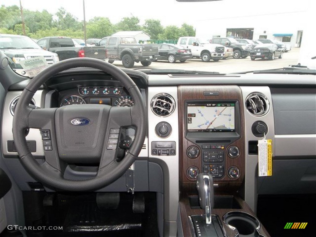 2013 Ford F150 Lariat SuperCrew Steel Gray Dashboard Photo #82336669