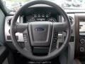 Steel Gray 2013 Ford F150 Lariat SuperCrew Steering Wheel
