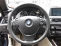Black Nappa Leather Steering Wheel Photo for 2012 BMW 6 Series #82338575