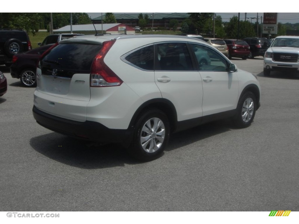 2012 CR-V EX-L 4WD - White Diamond Pearl / Beige photo #2