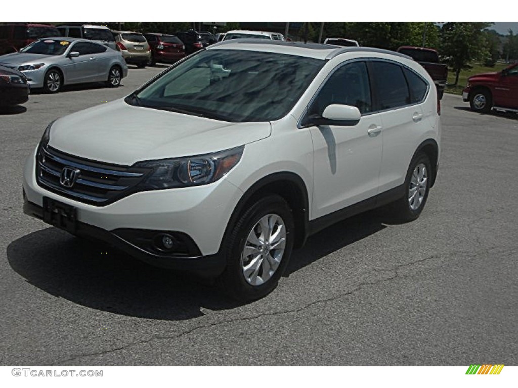 2012 CR-V EX-L 4WD - White Diamond Pearl / Beige photo #37