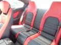 2013 Mercedes-Benz C AMG Classic Red/Black Interior Rear Seat Photo