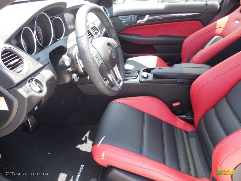 AMG Classic Red/Black Interior 2013 Mercedes-Benz C 63 AMG Coupe Photo #82339660