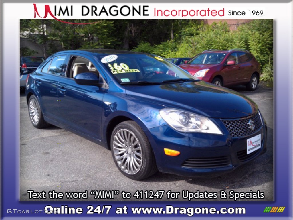 2010 Kizashi SE - Deep Sea Blue Metallic / Black photo #4