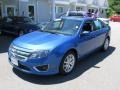 2012 Blue Flame Metallic Ford Fusion SEL V6  photo #3