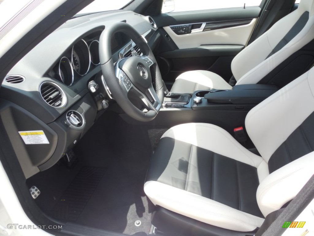 AMG Porcelain/Black Interior 2013 Mercedes-Benz C 63 AMG Photo #82341394