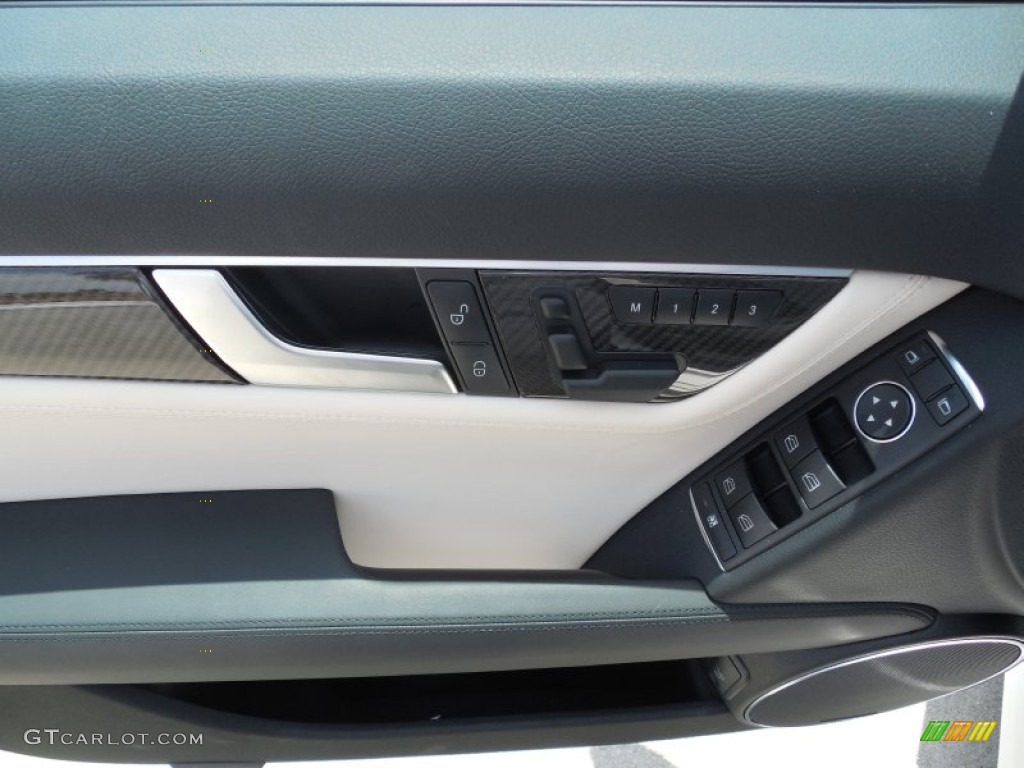2013 Mercedes-Benz C 63 AMG AMG Porcelain/Black Door Panel Photo #82341443
