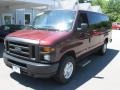 2009 Royal Red Metallic Ford E Series Van E350 Super Duty XL Extended Passenger  photo #3