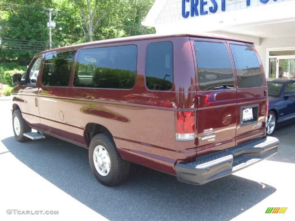 2009 E Series Van E350 Super Duty XL Extended Passenger - Royal Red Metallic / Medium Flint photo #5