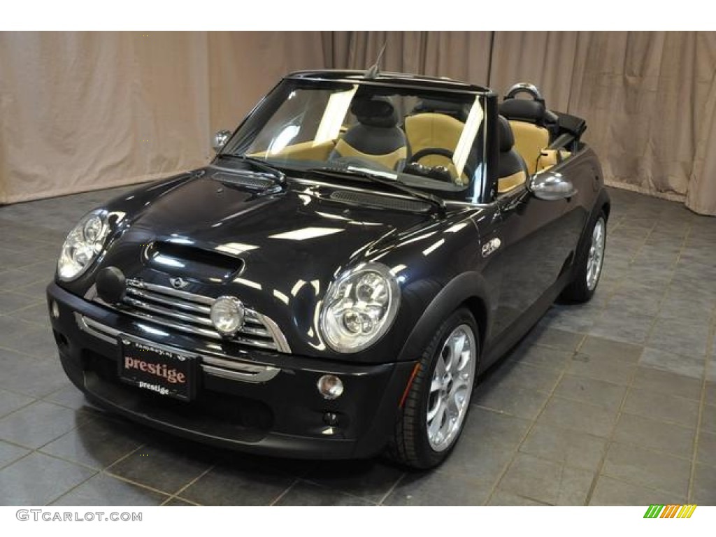 2006 Cooper S Convertible - Astro Black Metallic / Cordoba Beige photo #1