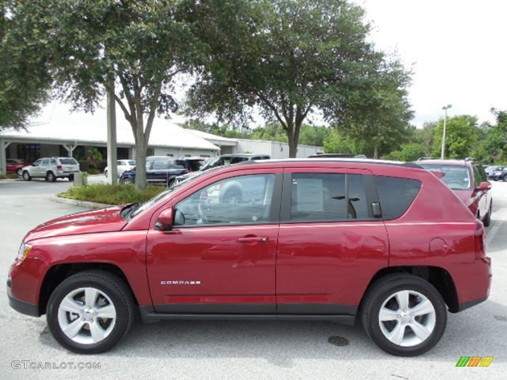 Deep Cherry Red Crystal Pearl 2014 Jeep Compass Latitude Exterior Photo #82346949