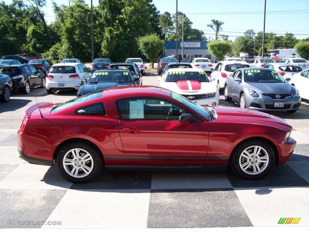 2011 Mustang V6 Coupe - Red Candy Metallic / Stone photo #3
