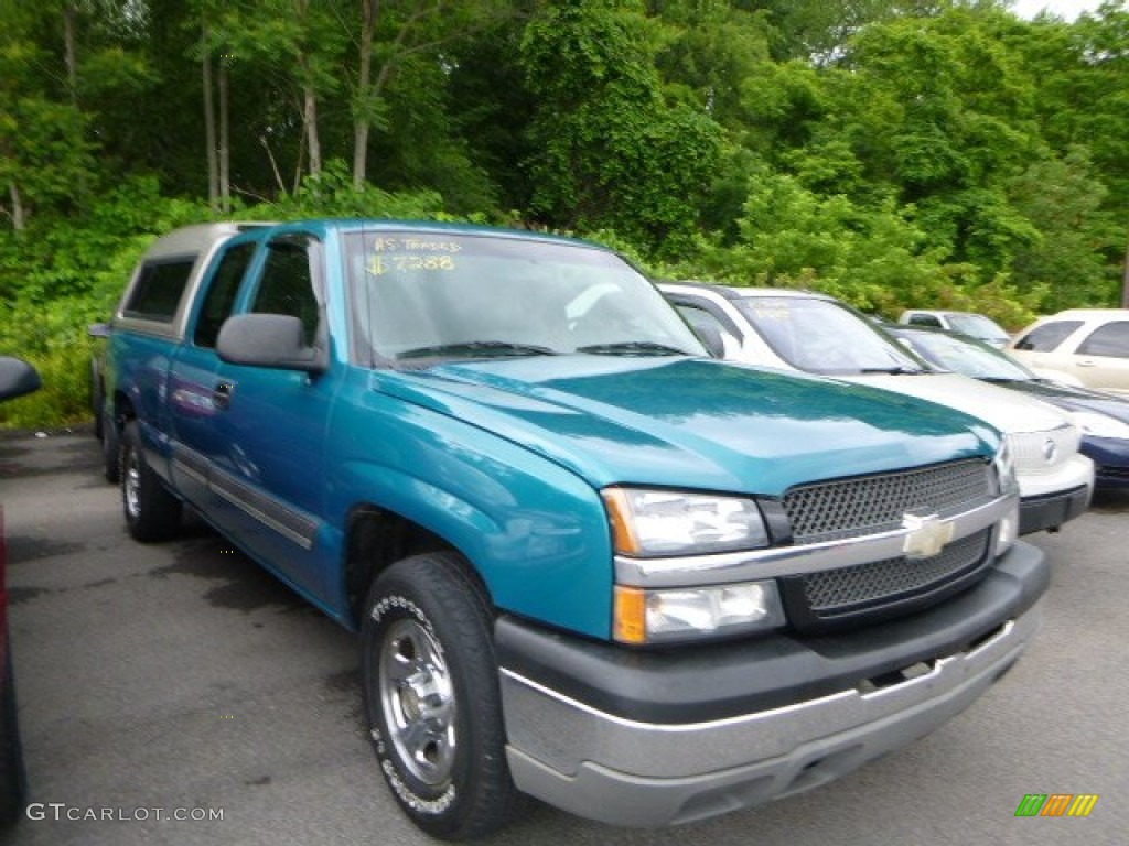 2003 Silverado 1500 Extended Cab 4x4 - Arrival Blue Metallic / Medium Gray photo #1