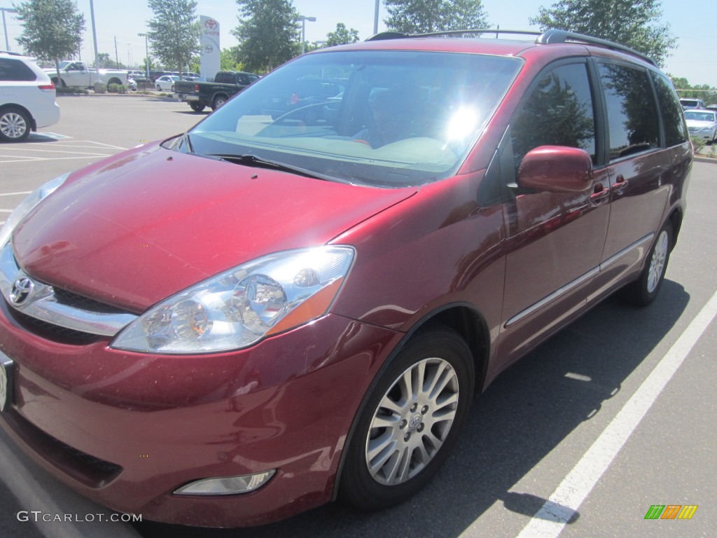 2010 Sienna Limited - Salsa Red Pearl / Stone photo #1