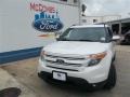 2013 White Platinum Tri-Coat Ford Explorer Limited  photo #1