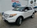 2013 White Platinum Tri-Coat Ford Explorer Limited  photo #2