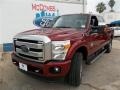 2013 Ruby Red Metallic Ford F250 Super Duty Platinum Crew Cab 4x4  photo #2