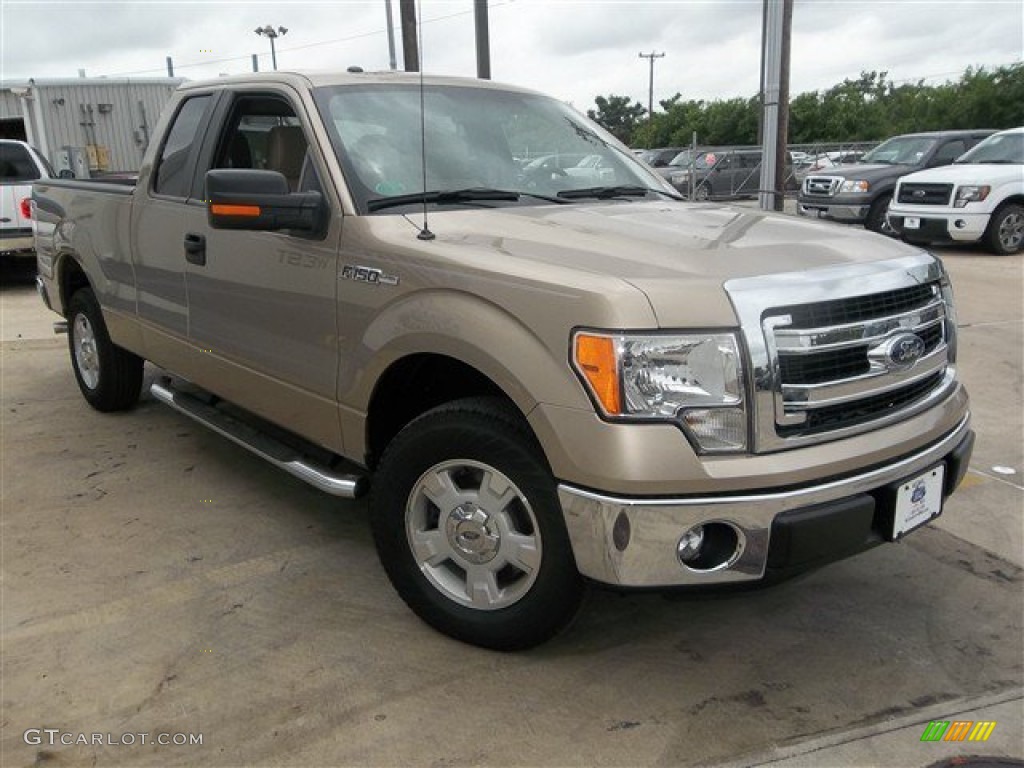 Pale Adobe Metallic 2013 Ford F150 XLT SuperCab Exterior Photo #82358339