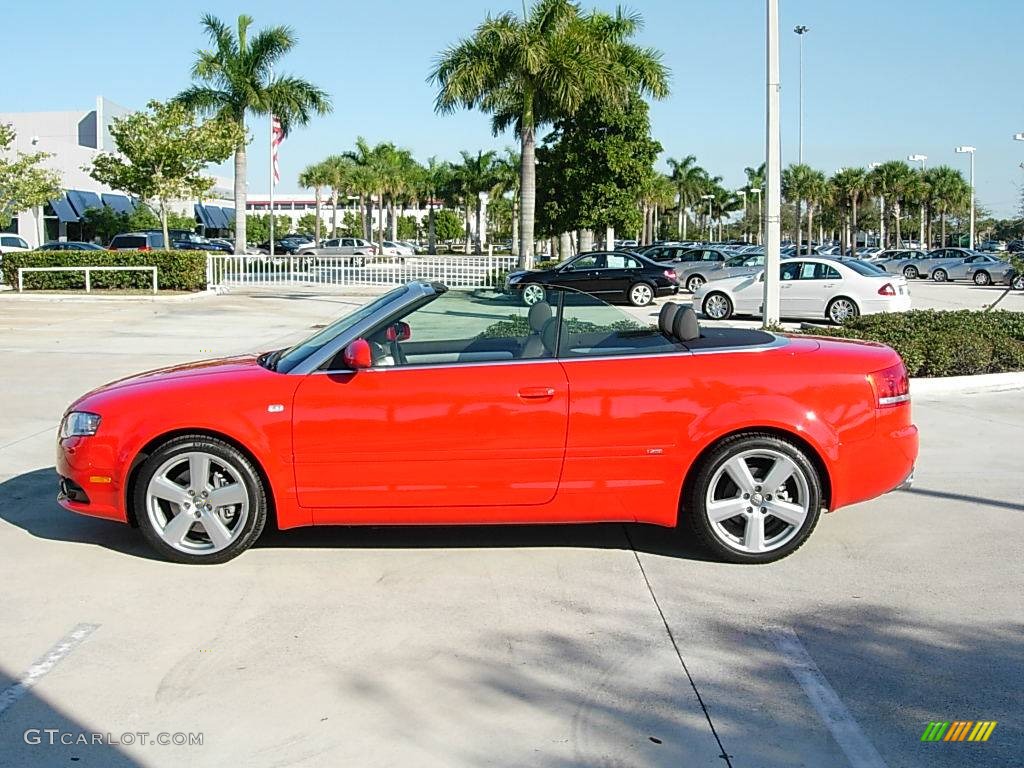 2008 A4 2.0T S-Line Cabriolet - Misano Red Pearl / Black photo #2