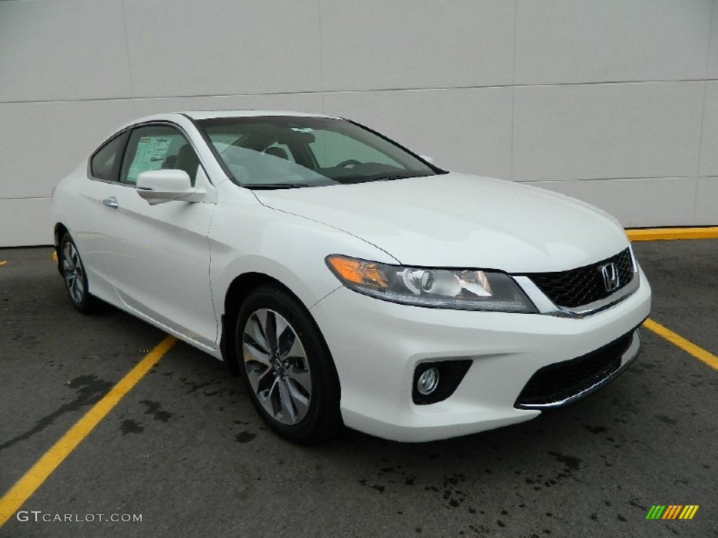 2013 Accord EX-L Coupe - White Orchid Pearl / Black/Ivory photo #1
