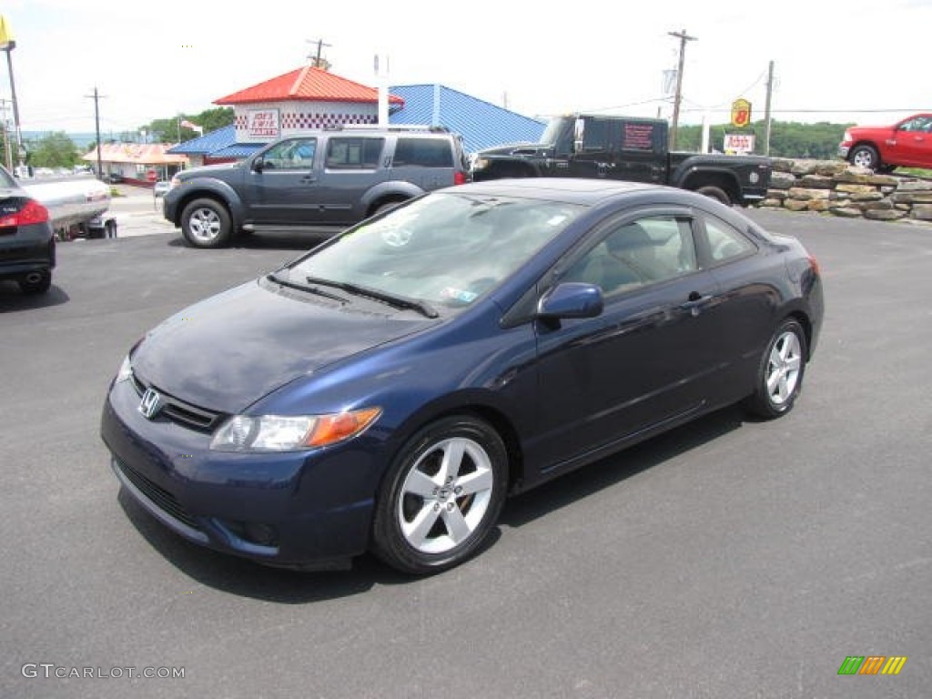 2007 Civic EX Coupe - Royal Blue Pearl / Gray photo #1