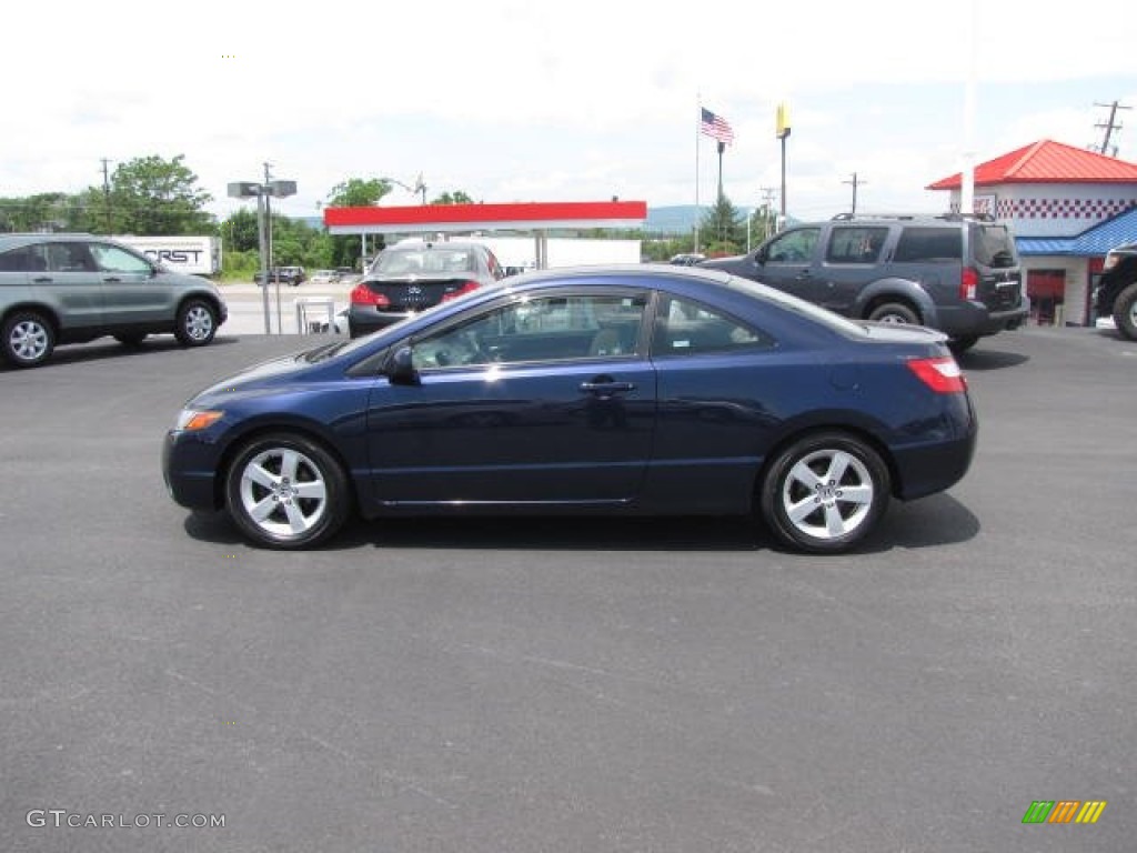 2007 Civic EX Coupe - Royal Blue Pearl / Gray photo #8