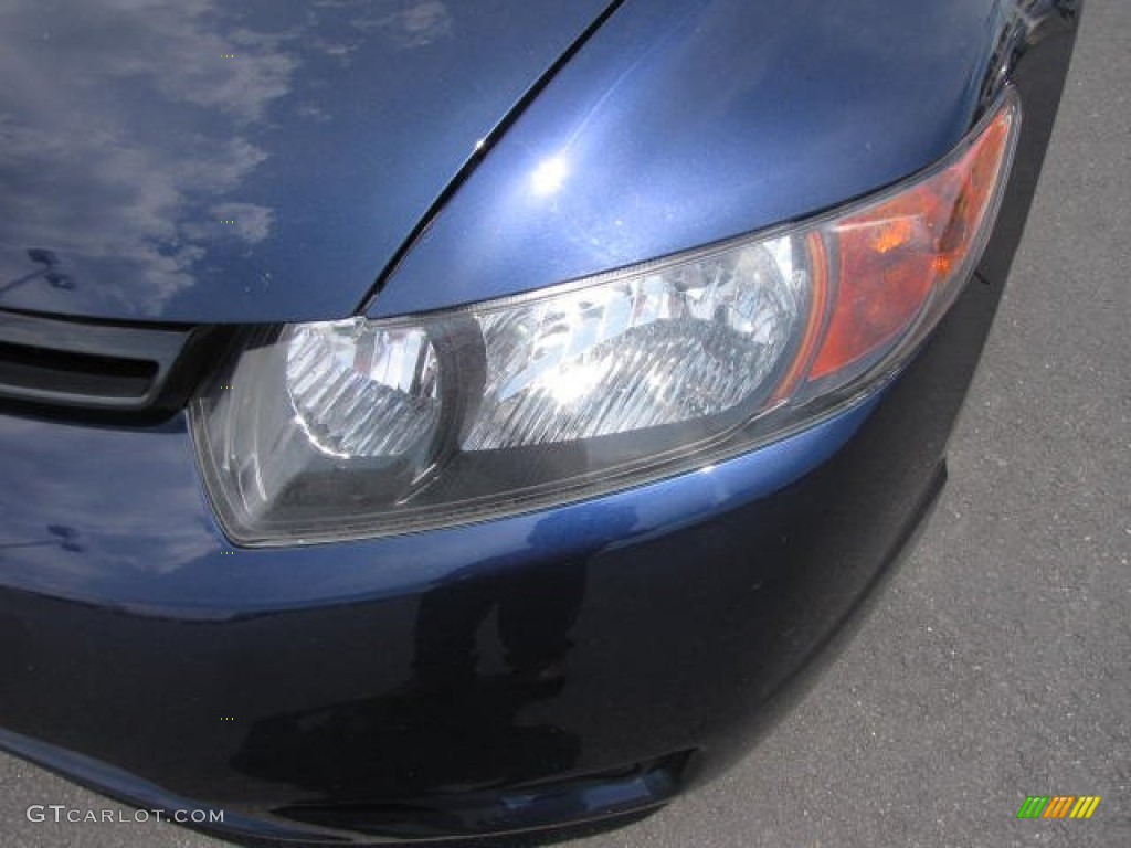 2007 Civic EX Coupe - Royal Blue Pearl / Gray photo #9