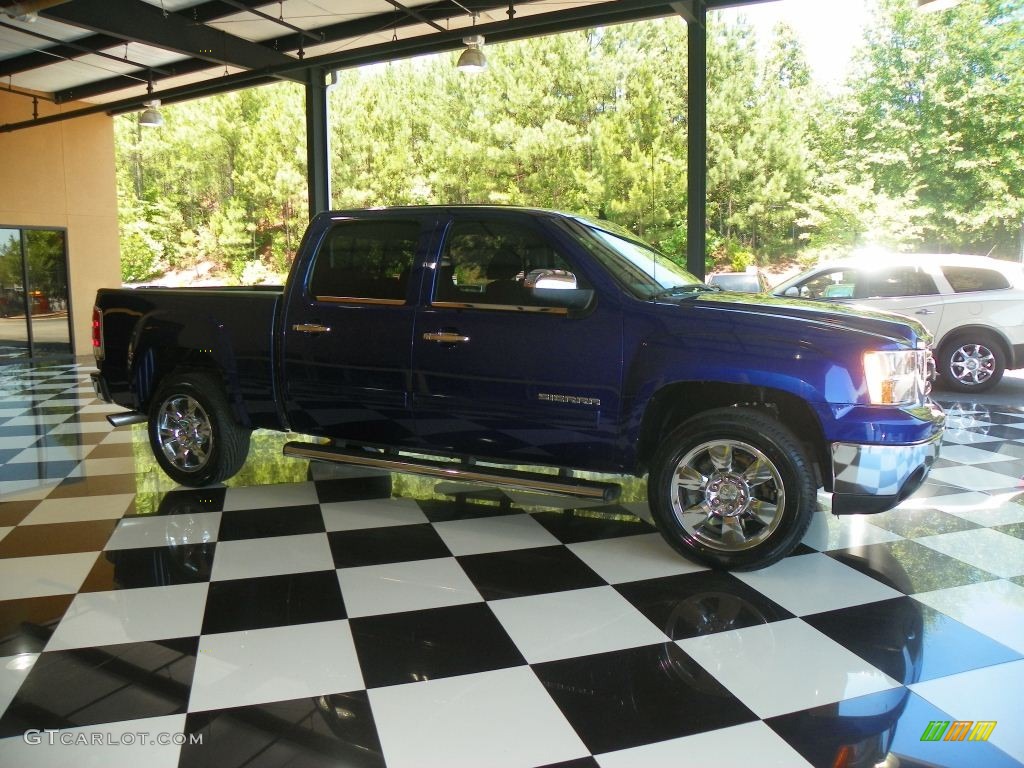2010 Sierra 1500 SLE Crew Cab - Laser Blue Metallic / Ebony photo #1