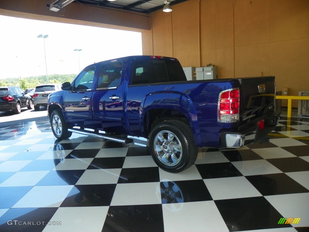2010 Sierra 1500 SLE Crew Cab - Laser Blue Metallic / Ebony photo #4
