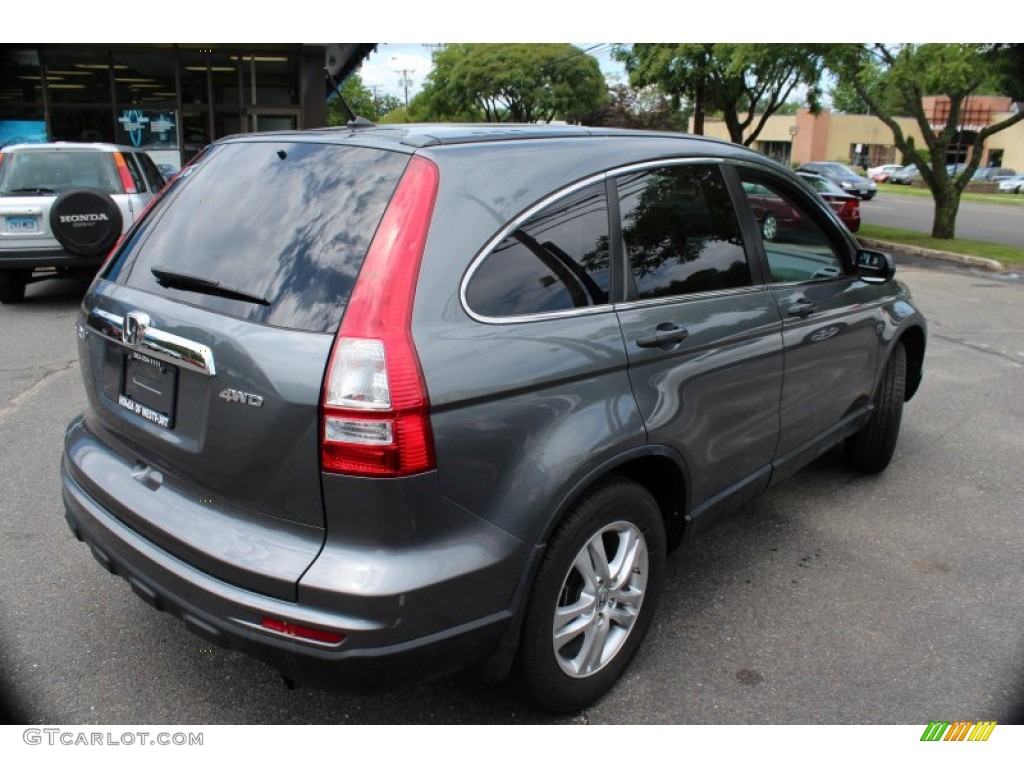 2010 CR-V EX AWD - Polished Metal Metallic / Black photo #6