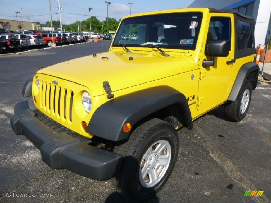 Detonator Yellow 2009 Jeep Wrangler X 4x4 Exterior Photo #82362931