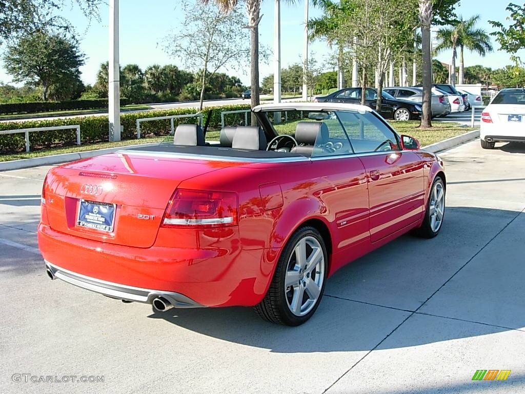 2008 A4 2.0T S-Line Cabriolet - Misano Red Pearl / Black photo #6