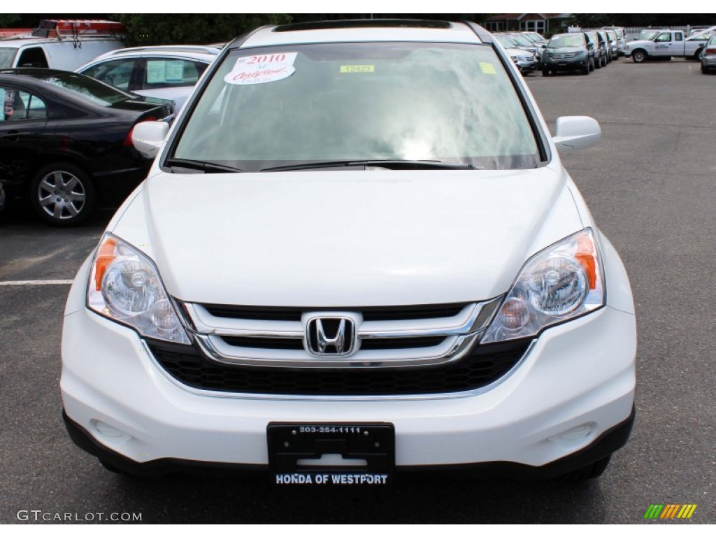 2010 CR-V EX-L AWD - Taffeta White / Gray photo #2