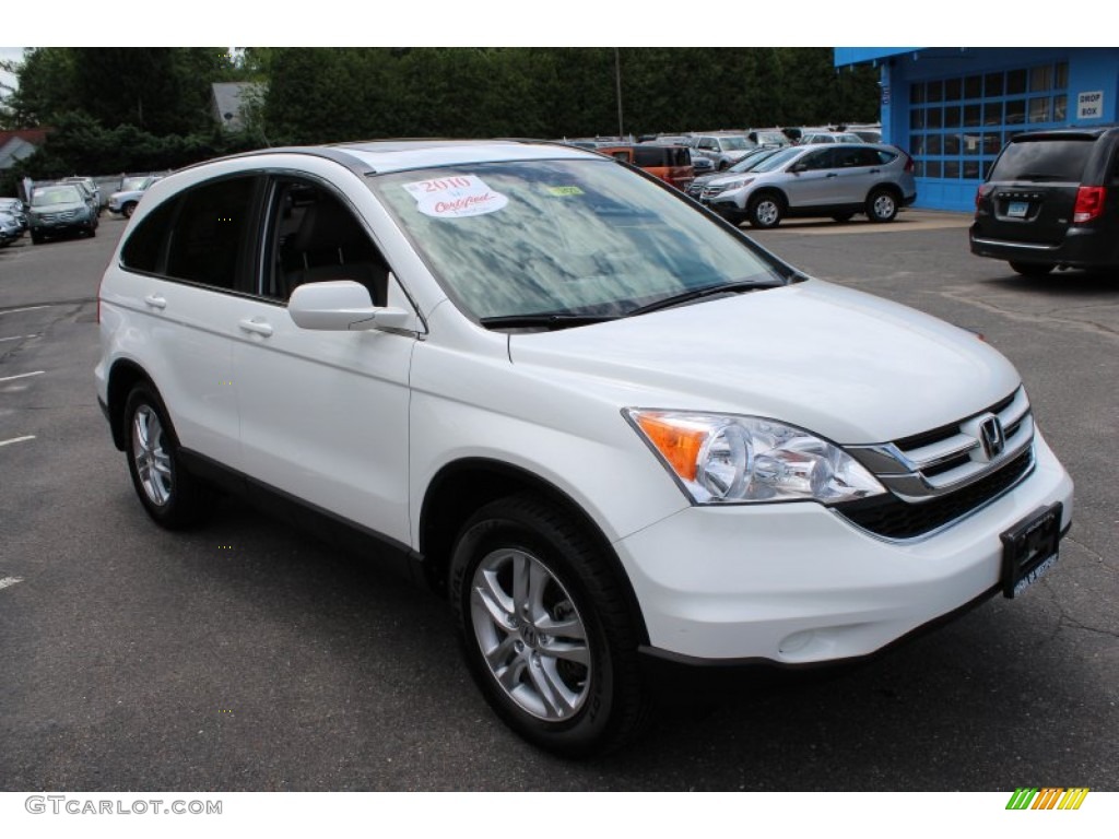 2010 CR-V EX-L AWD - Taffeta White / Gray photo #3