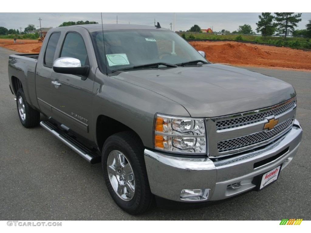 2013 Silverado 1500 LT Extended Cab - Graystone Metallic / Ebony photo #1