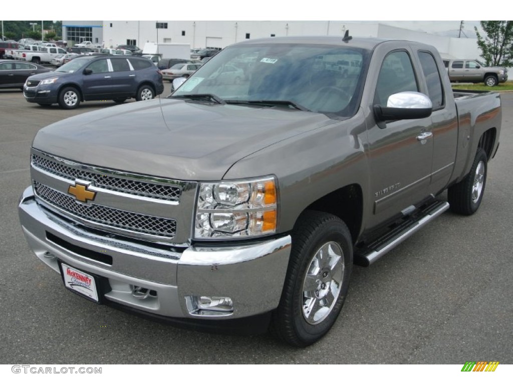 2013 Silverado 1500 LT Extended Cab - Graystone Metallic / Ebony photo #2