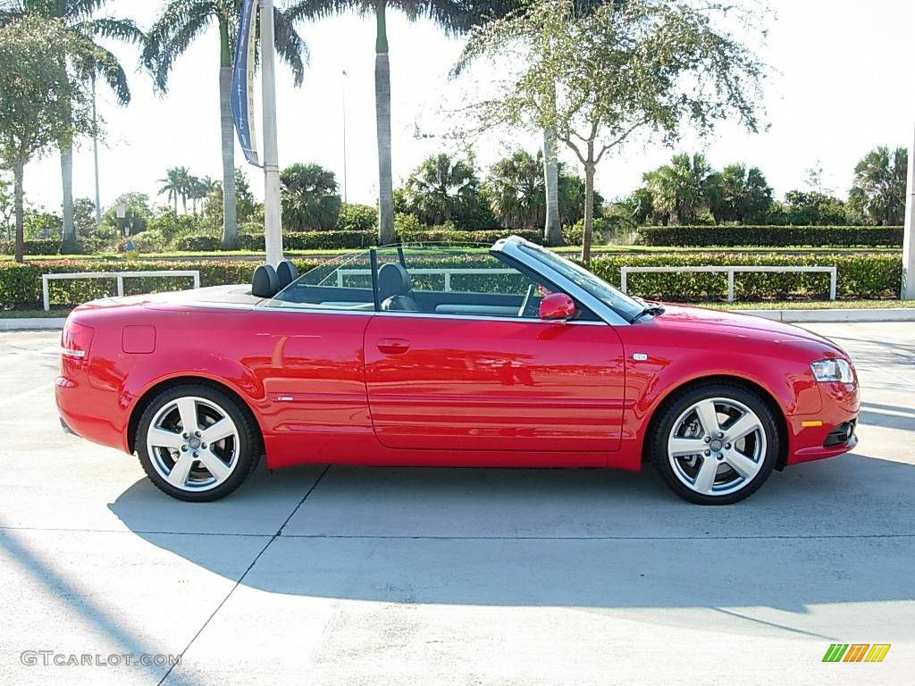 2008 A4 2.0T S-Line Cabriolet - Misano Red Pearl / Black photo #7