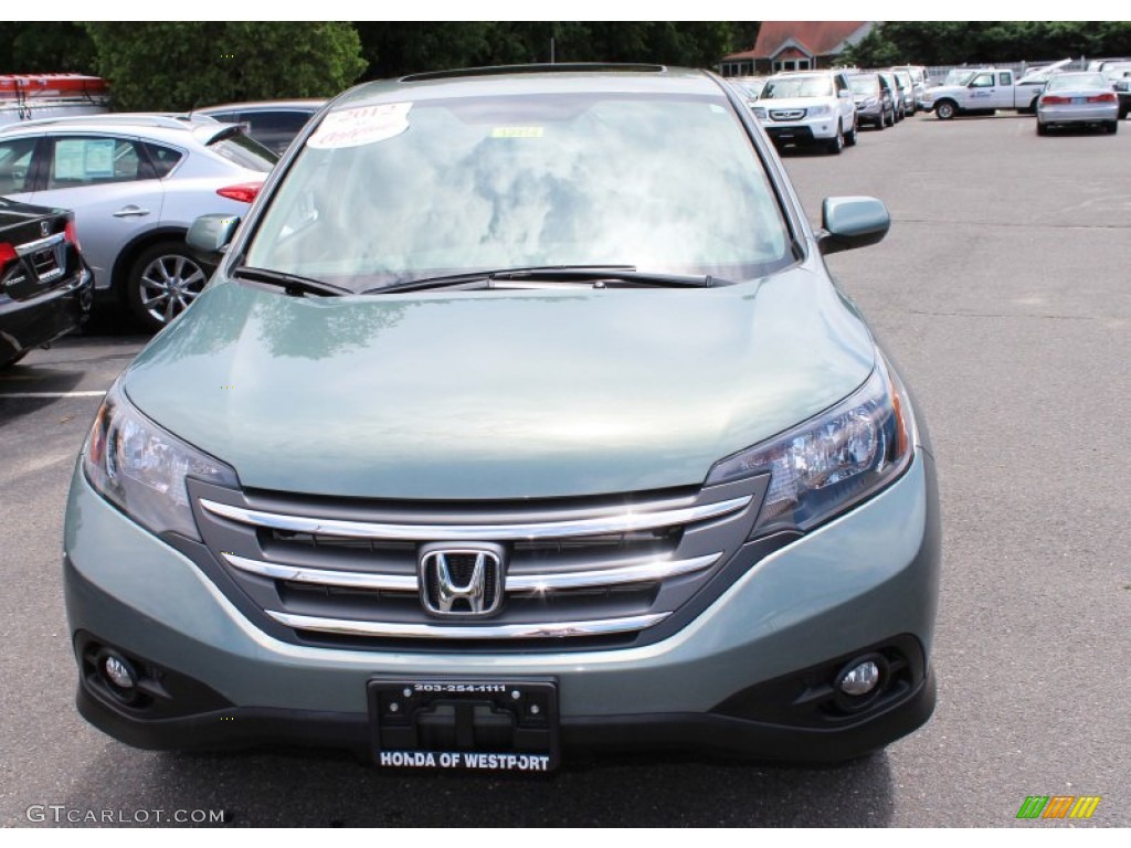 2012 CR-V EX 4WD - Opal Sage Metallic / Gray photo #2