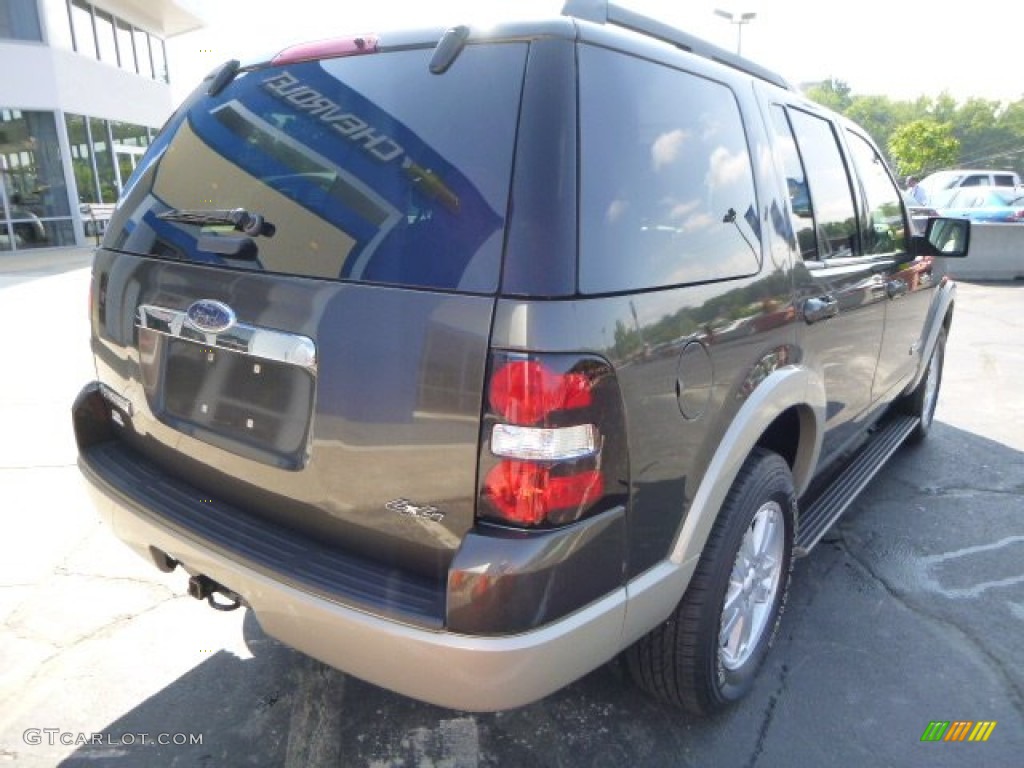 2008 Explorer Eddie Bauer 4x4 - Stone Green Metallic / Camel photo #3