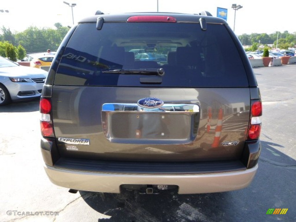 2008 Explorer Eddie Bauer 4x4 - Stone Green Metallic / Camel photo #4