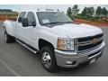 Summit White 2013 Chevrolet Silverado 3500HD LTZ Crew Cab 4x4 Dually