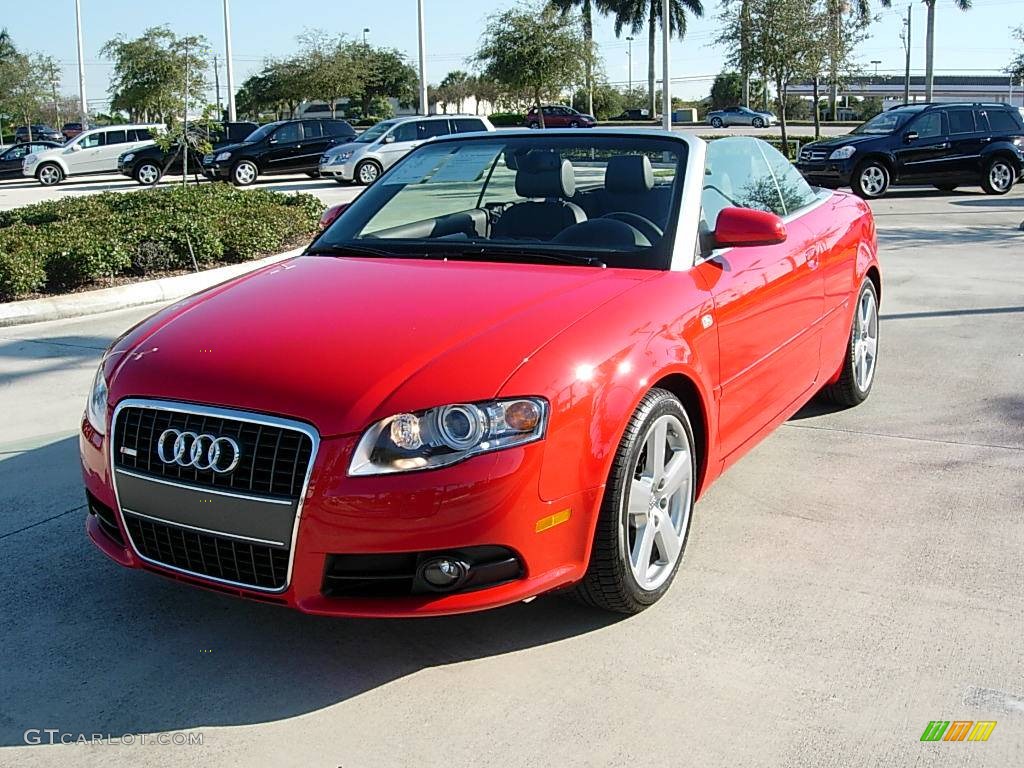 2008 A4 2.0T S-Line Cabriolet - Misano Red Pearl / Black photo #10