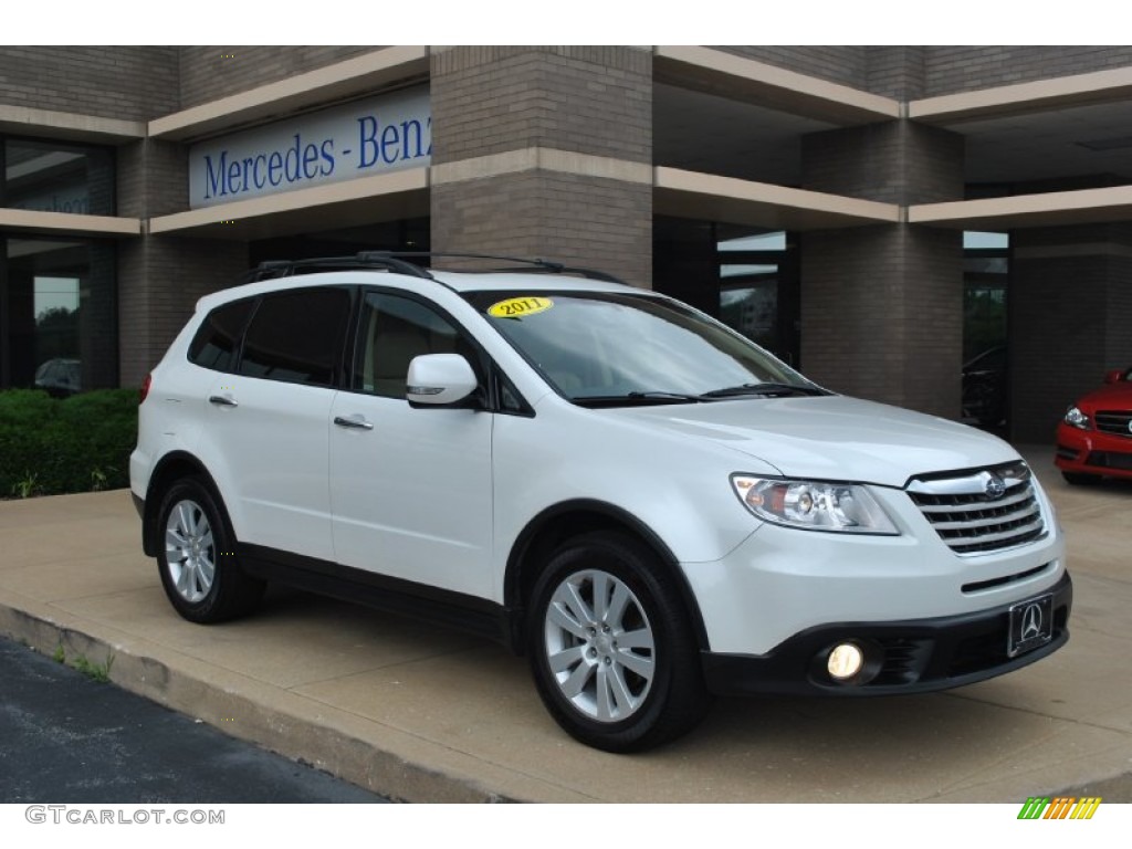 Satin White Pearl 2011 Subaru Tribeca 3.6R Limited Exterior Photo #82365325