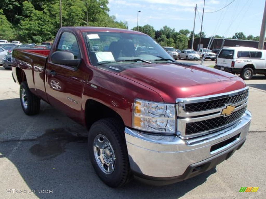 Deep Ruby Metallic 2014 Chevrolet Silverado 2500HD WT Regular Cab 4x4 Exterior Photo #82366273