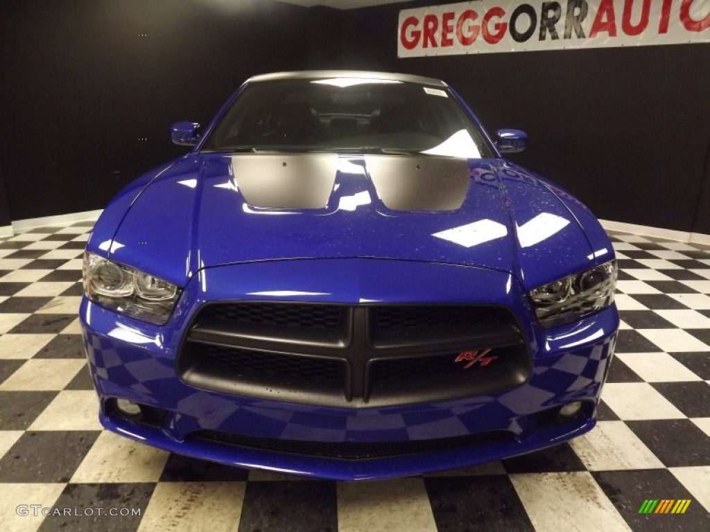 2013 Charger R/T Daytona - Daytona Blue Pearl / Daytona Edition Black/Blue photo #2
