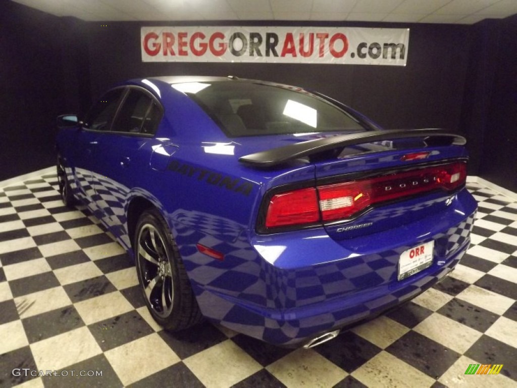 2013 Charger R/T Daytona - Daytona Blue Pearl / Daytona Edition Black/Blue photo #5